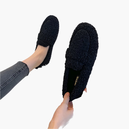 Damen Flauschige Hausschuhe im Loafer-Stil – Bequeme Indoor-Slipper für gemütliche Abende