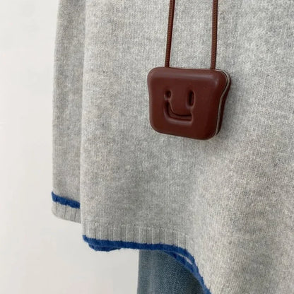 Damen Pullover im lässigen Stil mit Kontrast-Details und Rundhalsausschnitt – Perfekt für den Alltag