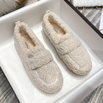 Damen Flauschige Hausschuhe im Loafer-Stil – Bequeme Indoor-Slipper für gemütliche Abende