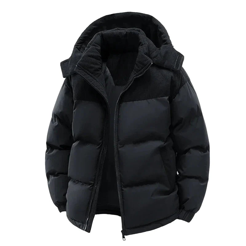 Herren Winter Steppjacke mit Kapuze – Urbaner Outdoor Stil für kalte Tage