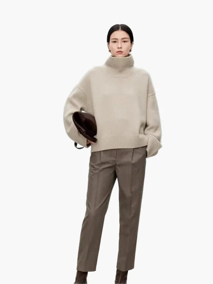 Damen Oversize Rollkragenpullover für stilvolle Herbst- und Winterlooks