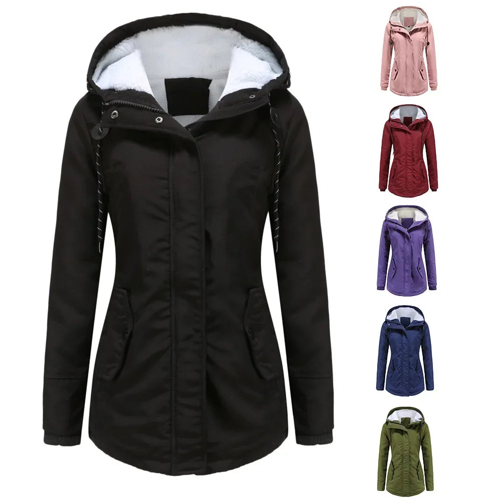 Damen Winterjacke mit Kapuze – Taillierter Parka für Alltag & Outdoor