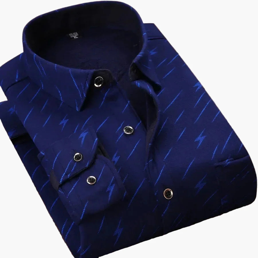 Herren Freizeithemd Kariert, Modernes Langarm-Hemd für Alltag und Büro