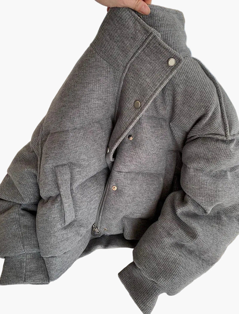 Damen Kurzjacke im Oversize-Stil für Alltag und Freizeit – Modische Winterjacke