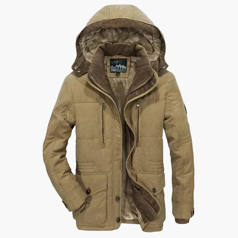 Herren Winter Outdoor Parka – Warme Freizeitjacke mit Kapuze für kalte Tage