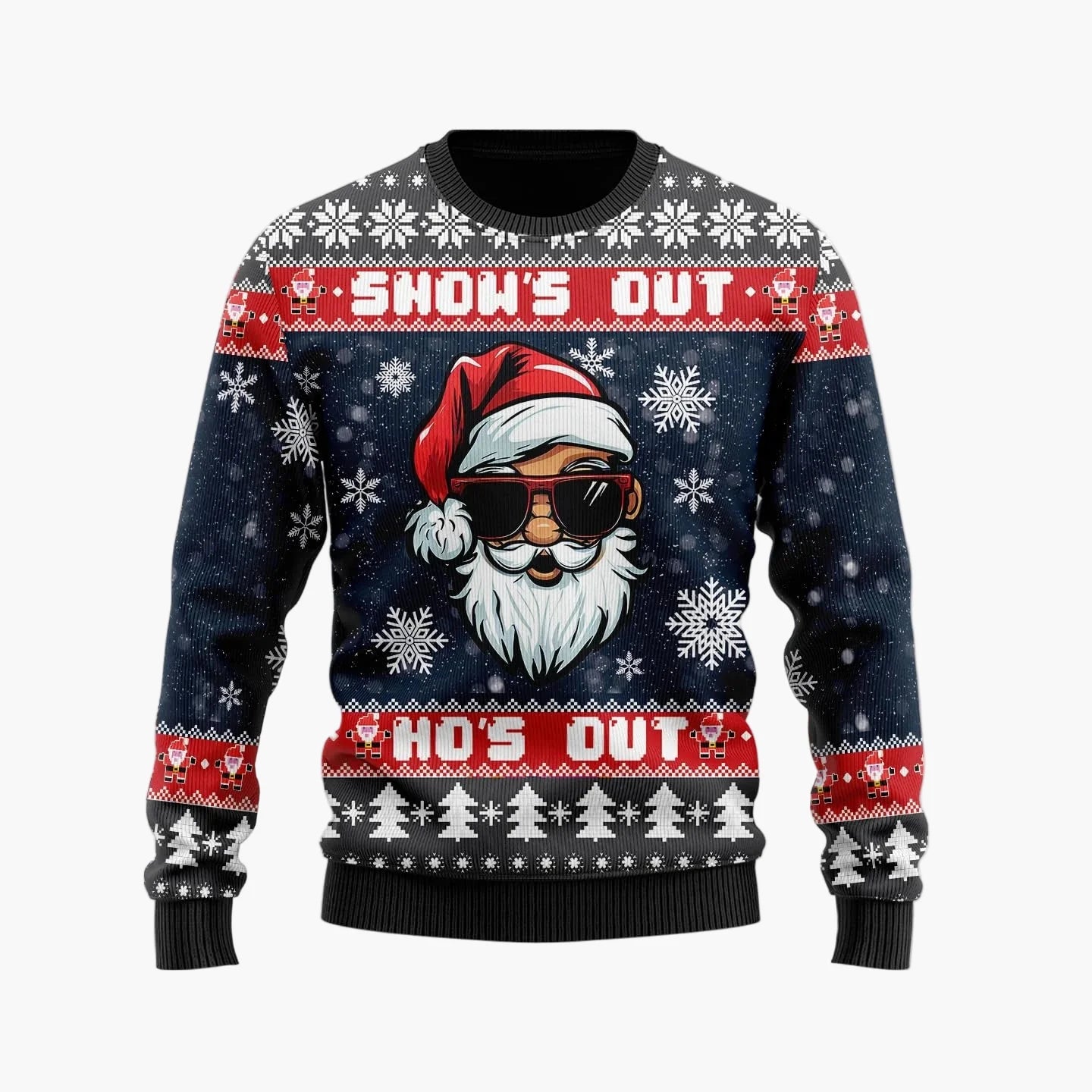 Herren Ugly Christmas Sweater mit witzigem Santa Claus Motiv – Lustiger Weihnachtspullover für Festtage & Partys