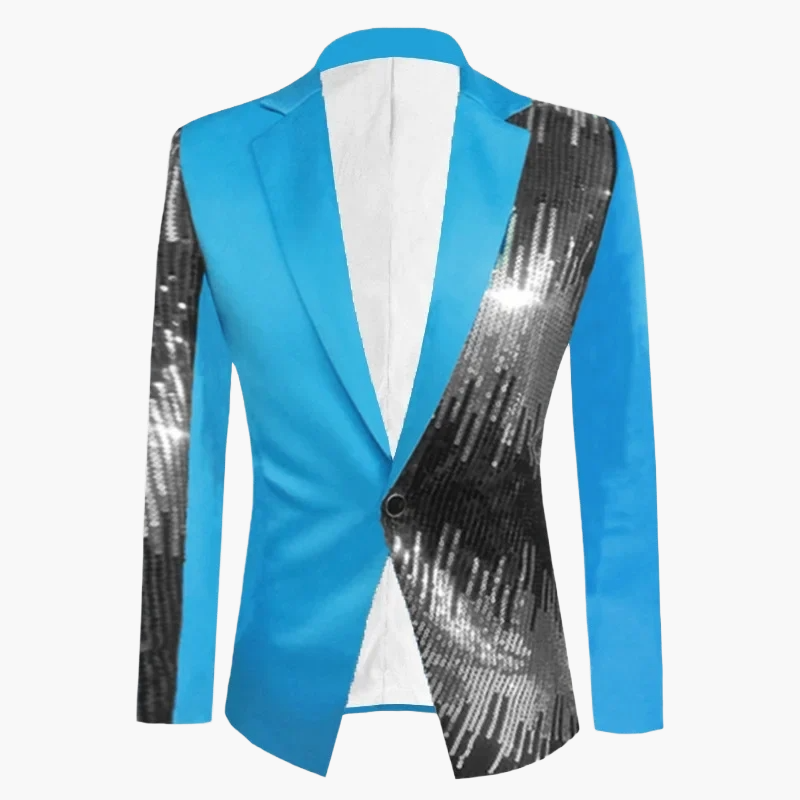 Herren Blazer Sakko Modern Party Club Slim Fit Einreiher – Auffälliger Look für besondere Anlässe