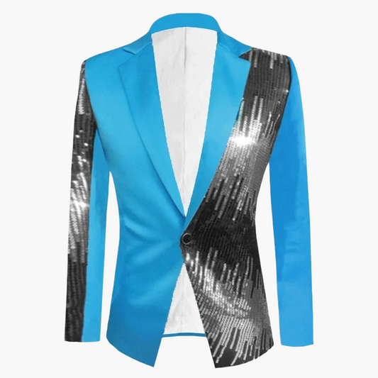 Herren Blazer Sakko Modern Party Club Slim Fit Einreiher – Auffälliger Look für besondere Anlässe