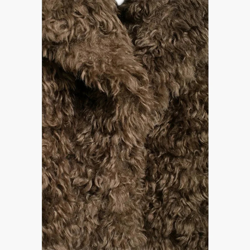 Damen Trendige Oversize-Pelzjacke für stilvolle Winterlooks