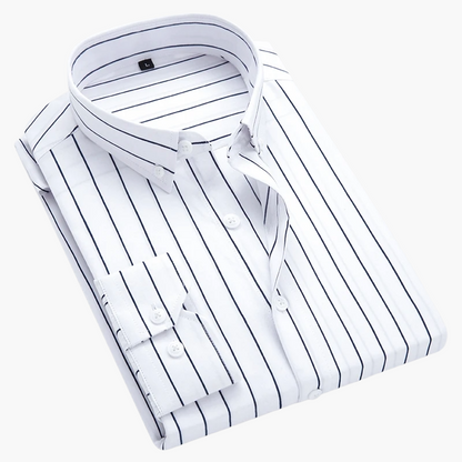 Herren Business-Freizeit Hemd mit Streifenmuster – Klassisch, Modern, Vielseitig