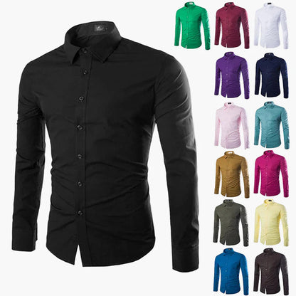 Herren Business-Freizeit Hemd – Elegantes Langarmhemd, Slim Fit, Vielseitig für Büro oder Alltag
