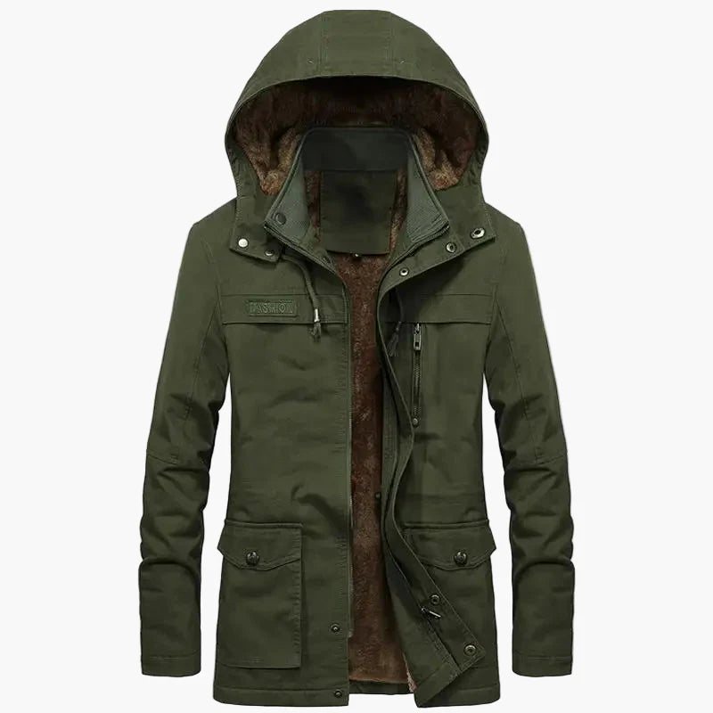 Herren Winter Parka mit Kapuze – Modischer Outdoor Mantel für kalte Tage