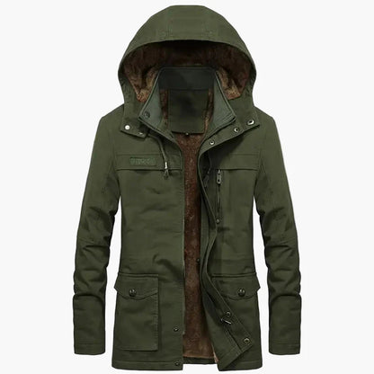 Herren Winter Parka mit Kapuze – Modischer Outdoor Mantel für kalte Tage