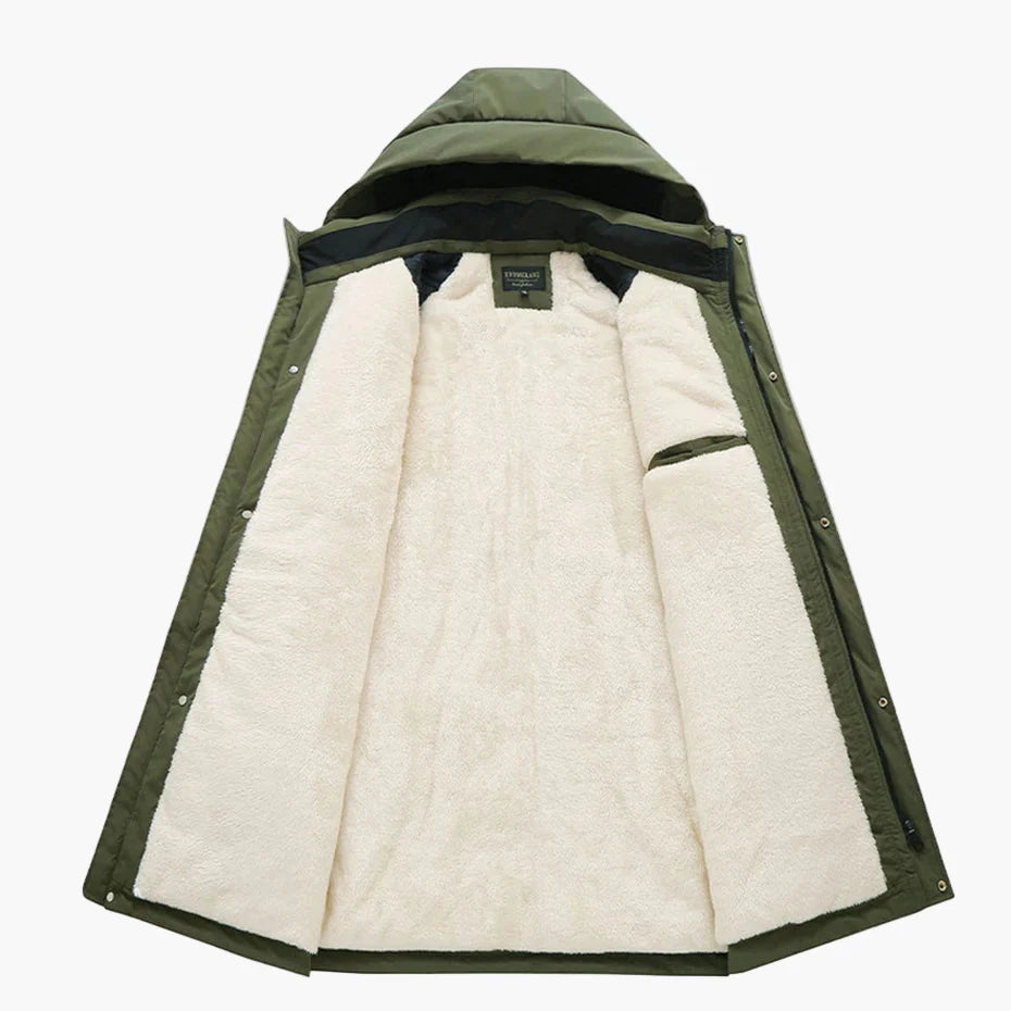 Herren Winter Outdoor Parka Jacke Übergröße – Funktionale warme Übergangsjacke mit Kapuze