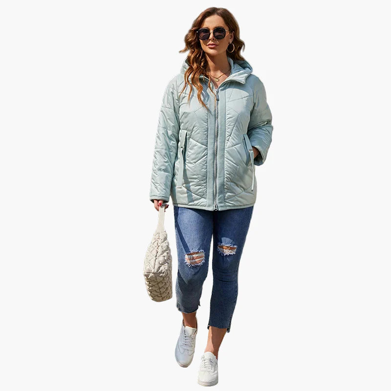 Damen Steppjacke für Alltag & Freizeit – Moderne Übergangsjacke mit Kapuze