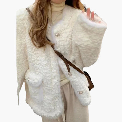 Damen Kuscheliger Wintermantel im modischen Stil – Ideal für Alltag und Freizeit