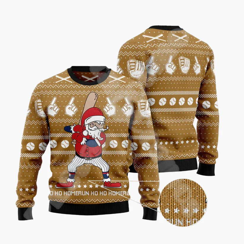 Herren Weihnachts-Pullover Lustig Santa auf dem Kamin – Origineller Ugly Christmas Sweater für Feiertage & Partys