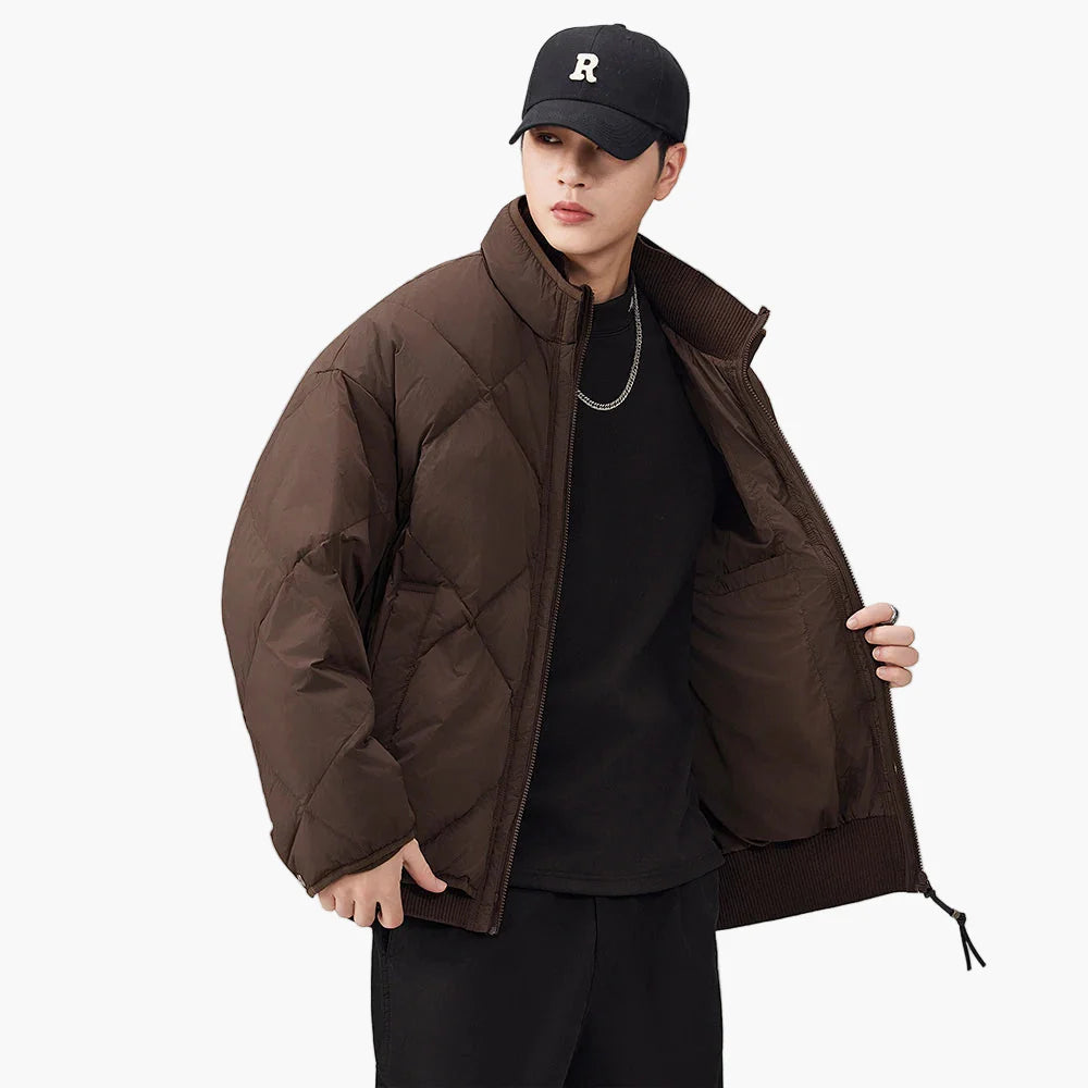 Herren Steppjacke im Oversized-Look für Alltag und Freizeit