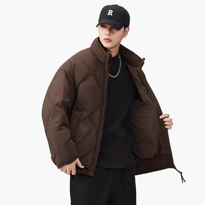 Herren Steppjacke im Oversized-Look für Alltag und Freizeit