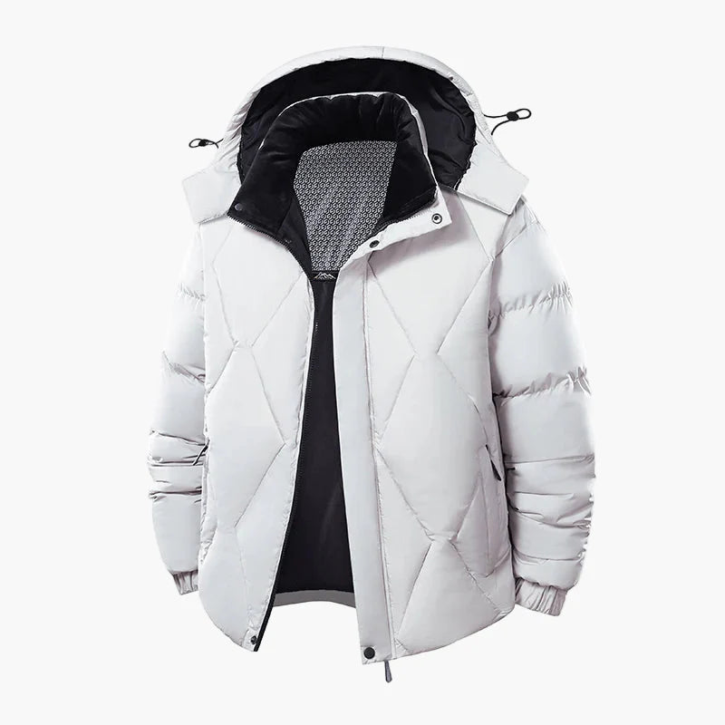 Herren Winter Steppjacke mit Kapuze – Modischer Outdoor Mantel für kalte Tage