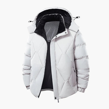 Herren Winter Steppjacke mit Kapuze – Modischer Outdoor Mantel für kalte Tage
