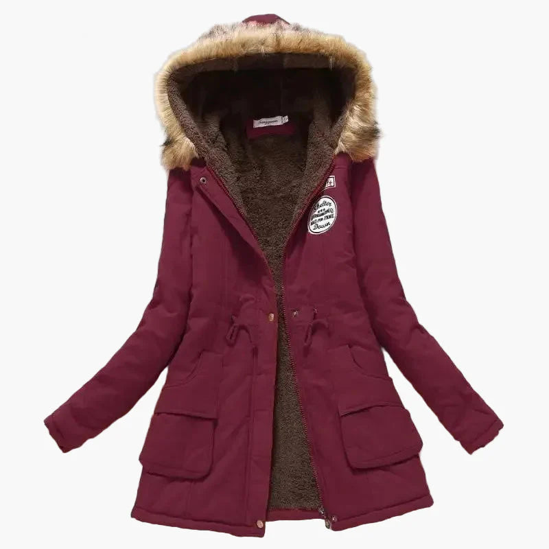 Damen Winter Parka mit Kapuze – Modischer Koreanischer Stil, Warm Gefüttert, Alltag & Freizeit