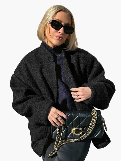 Damen Oversize Bomberjacke im lässigen Streetstyle Look – Perfekt für Alltag & Freizeit