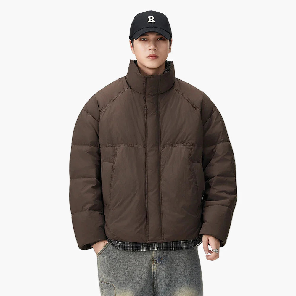Herren Oversize Pufferjacke im Streetwear-Style – Lässige Übergangsjacke für Alltag & Freizeit