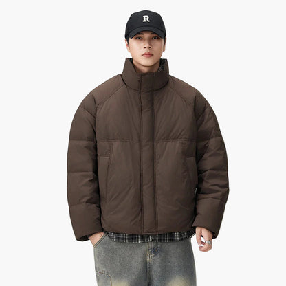 Herren Oversize Pufferjacke im Streetwear-Style – Lässige Übergangsjacke für Alltag & Freizeit