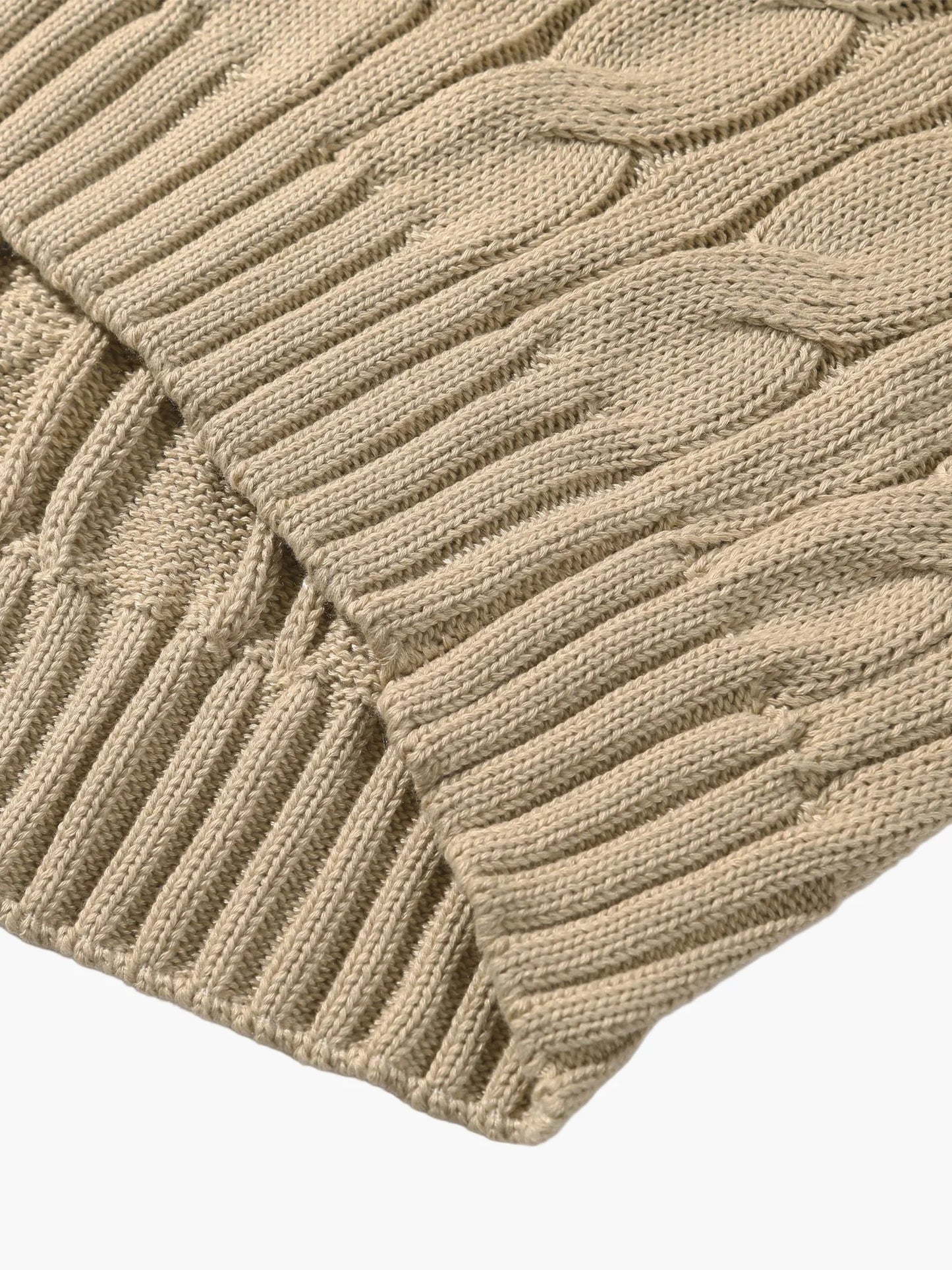 Herren Pullover mit Zopfmuster und Schalkragen – Modischer Strickpullover für Freizeit und Büro