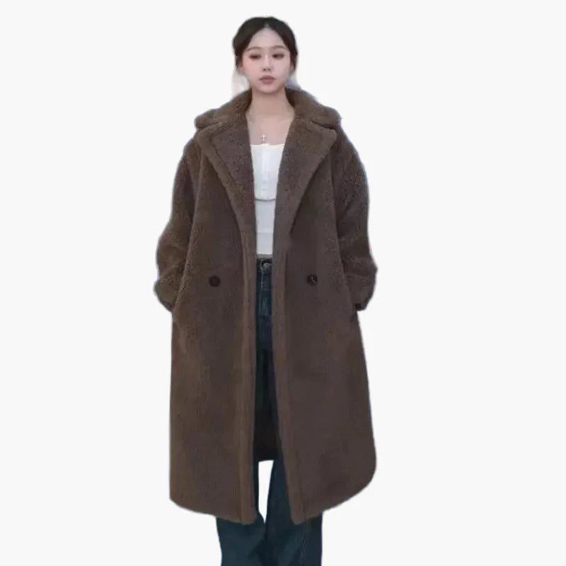 Damen Langer Oversize Mantel – Modischer Winter-Trend für Alltag & Freizeit