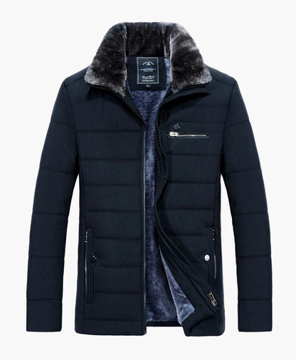 Herren Winterjacke Modern Casual mit Stehkragen – Stilvolle warme Übergangsjacke für Alltag & Freizeit
