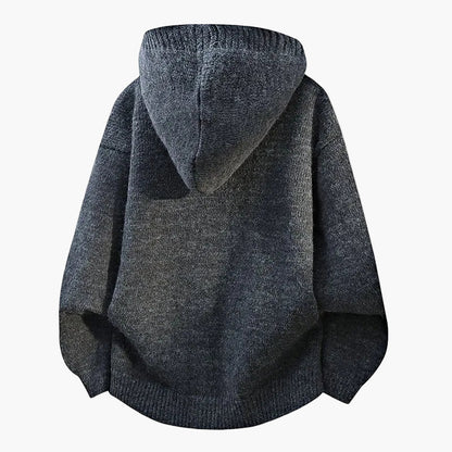 Herren Kapuzen-Cardigan mit Knopfleiste – Lässiger Strickpullover für Alltag und Freizeit