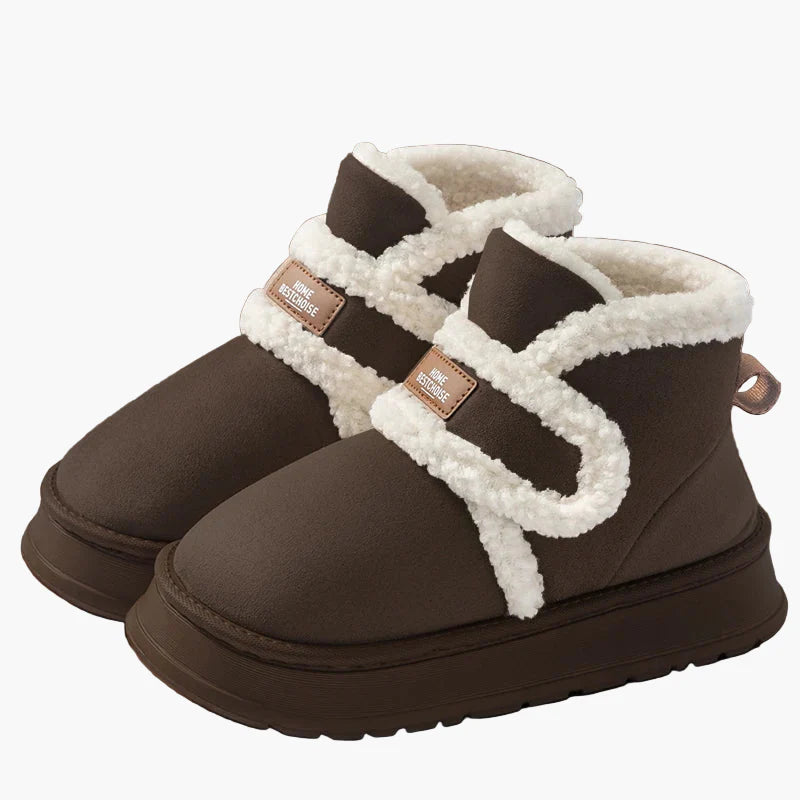 Damen Winter Hausschuhe Warmes Plüsch Design, Bequeme Rutschfeste Pantoffeln für Zuhause