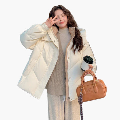 Damen Winterjacke Steppjacke Freizeit Stil, Warm und Lässig, Ideal für Alltag und Reisen