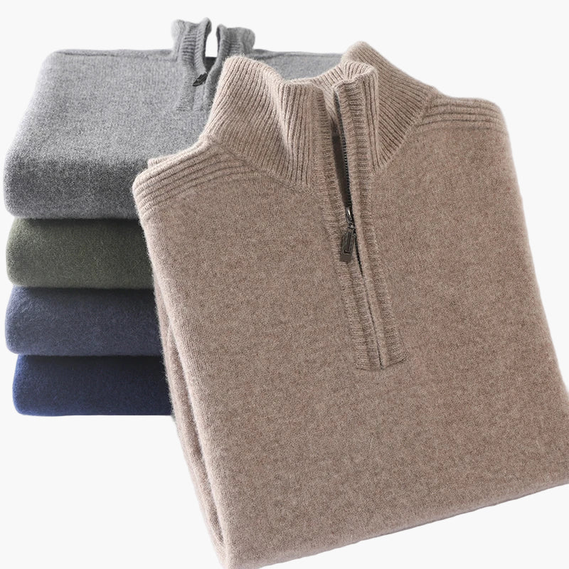 Herren Halbzip Pullover – Klassischer Stil für Alltag und Freizeit