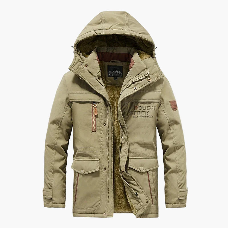 Herren Winterjacke Outdoor Parka mit Kapuze – Warm Gefütterte Freizeitjacke für kalte Tage