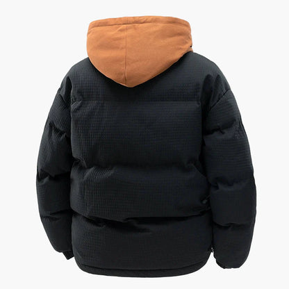 Herren Winter Steppjacke mit Kapuze – Urbaner Casual Stil für kalte Tage