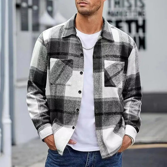 Harold – Herren Flanellhemd mit Karo-Muster und Brusttaschen