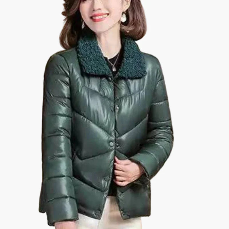 Damen Winter Steppjacke mit modischem Stehkragen – Eleganter Alltagsstil für kalte Tage