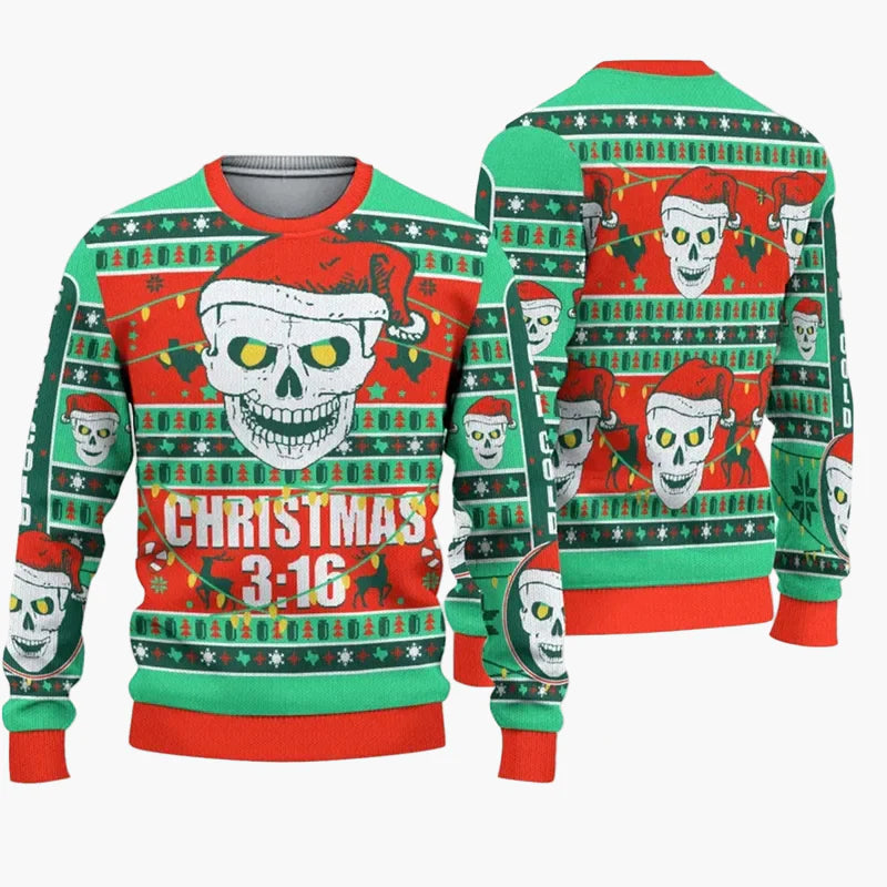 Herren Ugly Christmas Sweater – Lustiger Party-Pullover mit Spruch und Motiv, ideal für Weihnachten