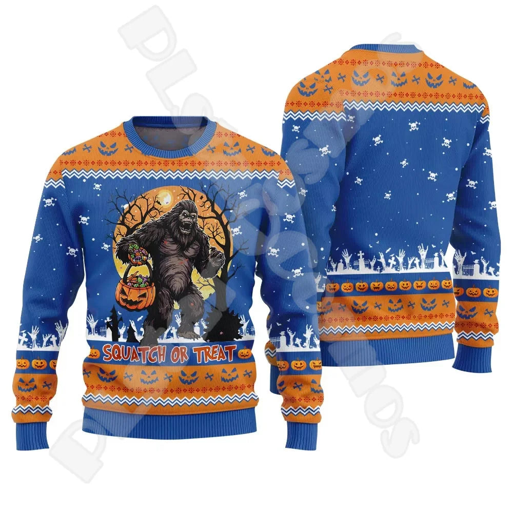 Herren Weihnachts-Pullover Lustig Santa auf dem Kamin – Origineller Ugly Christmas Sweater für Feiertage & Partys