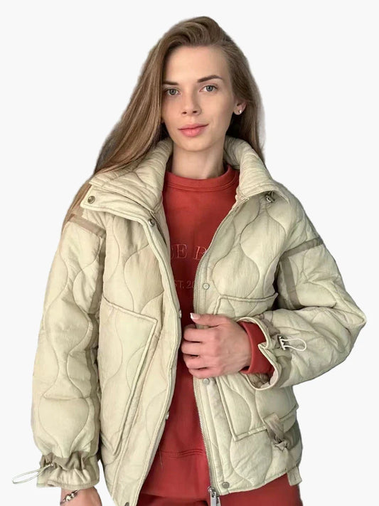 Damen Steppjacke Casual Übergangsjacke mit modernem Design für Alltag und Freizeit