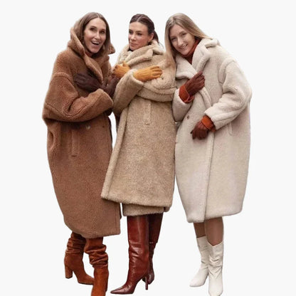 Damen Oversize Teddy Mantel – Modischer Wintermantel für Alltag & Freizeit