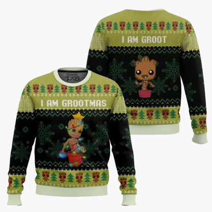 Unisex Weihnachts-Sweatshirt "I Am Grootmas" – Lustiger Groot Ugly Christmas Pullover für Fans