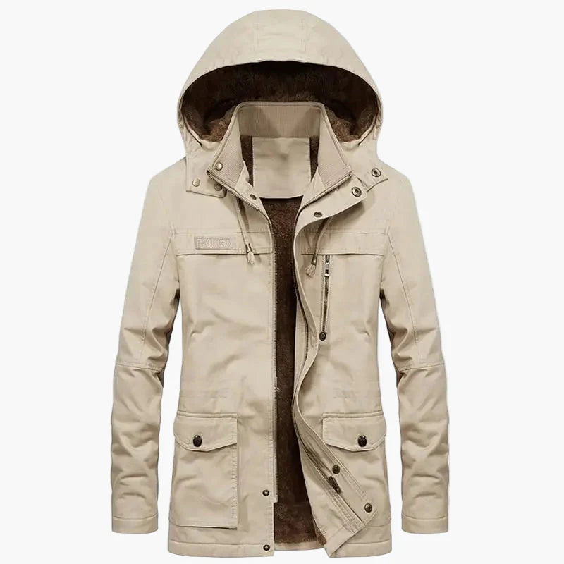 Herren Winter Parka mit Kapuze – Modischer Outdoor Mantel für kalte Tage
