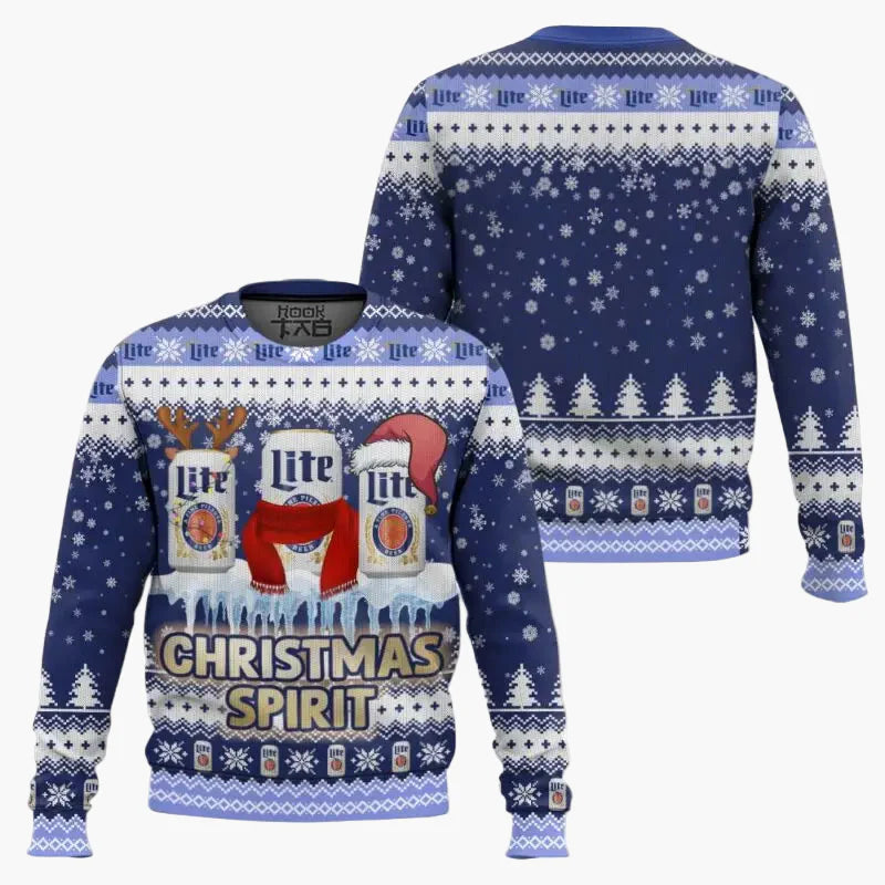 Herren Ugly Christmas Sweater – Lustiger Bier-Pullover für Weihnachten und Winterfeiern
