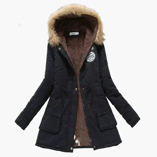 Damen Winter Parka mit Kapuze – Modischer Koreanischer Stil, Warm Gefüttert, Alltag & Freizeit