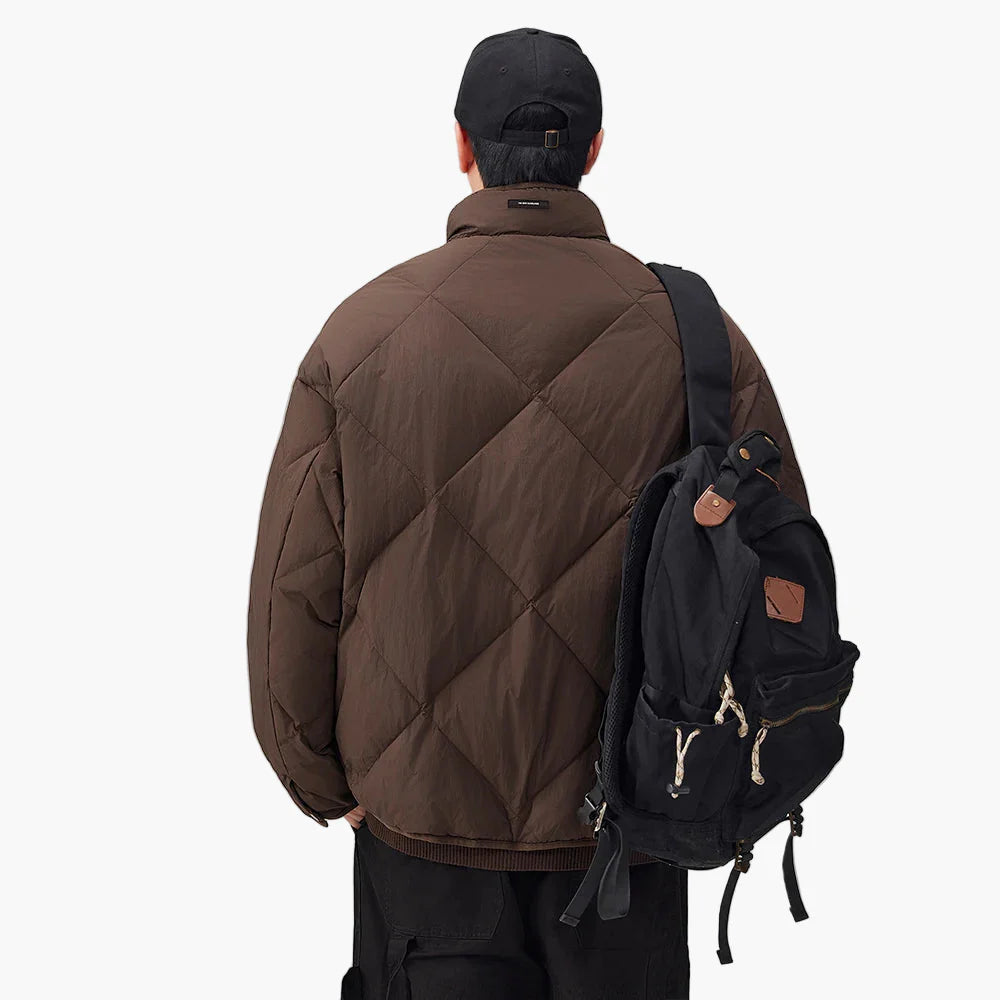 Herren Steppjacke im Oversized-Look für Alltag und Freizeit