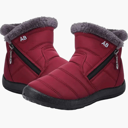 Damen Winterstiefeletten mit Reißverschluss – Bequeme warme Outdoor-Boots für kalte Tage